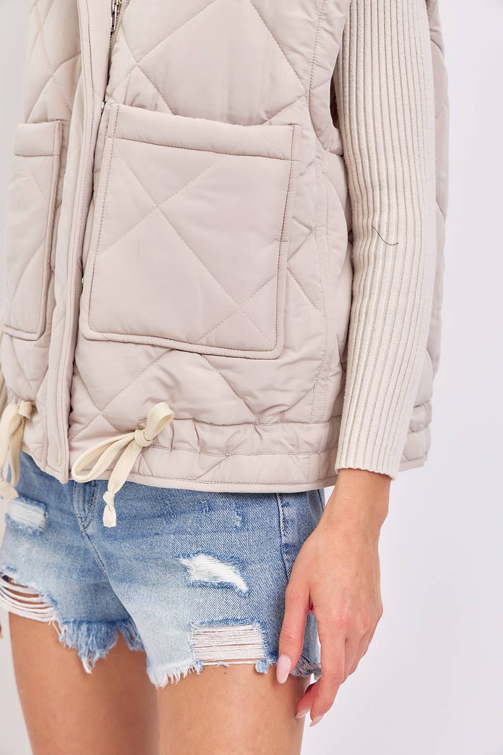 Sweet Lovely by Jen - Vendita all'ingrosso Gilè imbottito - Donna - GILET OVERSIZE IN PIUMINO TRAPUNTATO 18