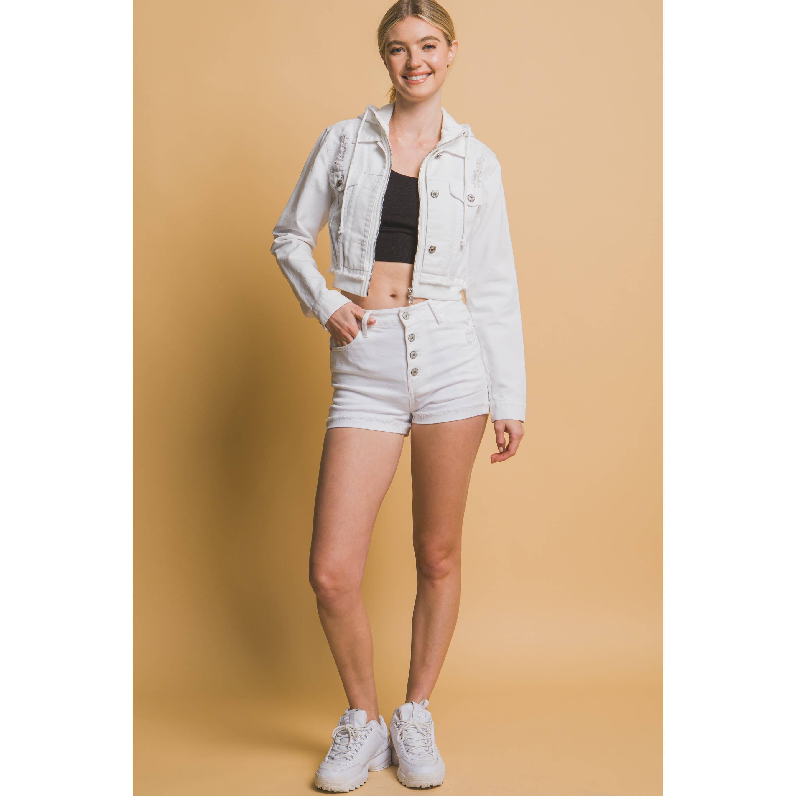 Apolline – Großhandel Jacke – Damen – Kurz geschnittene Jeansjacke3