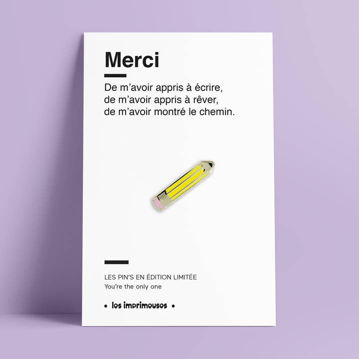 "Bedankt" Potloodspeld – Limited Edition – Speciaal voor het einde van het schooljaar voor wholesale door LES IMPRIMEUSES