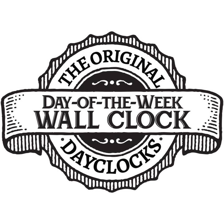 Dayclocks – wholesale Väggklocka – ”En dag i taget” dagklocka med 10" mahogny träram4