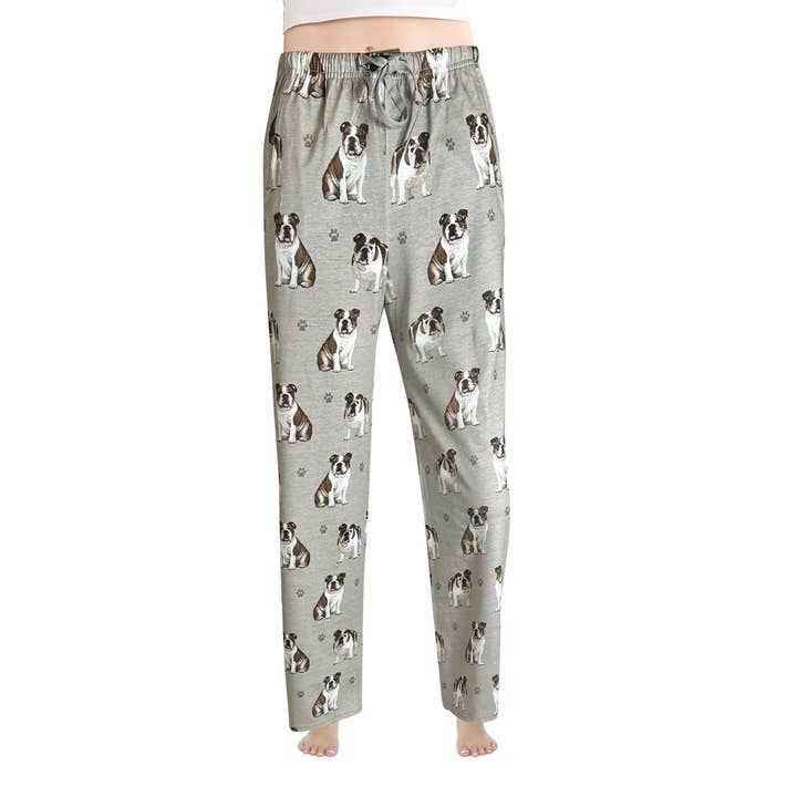 Pantalon de pyjama Bulldog - Pantalon de pyjama pour amoureux des animaux pour la vente par E&S Pets