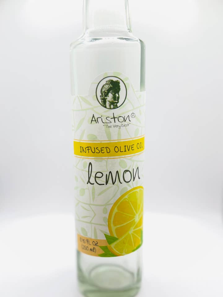 Refill EMPTY Bottles for Lemon Infused Olive Oil 8.45oz for wholesale by Ariston Specialties