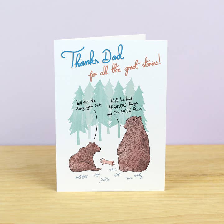 Daddy Bear & Cub Vaderdagkaart voor wholesale door Ink Bandit