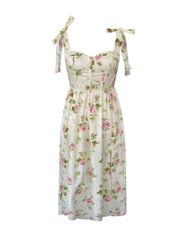 Robe bustier à lacets florale pour la vente par Ariti Kaziris