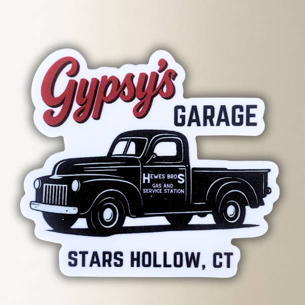 Gypsy's Garage Gilmore Aufkleber für den Großhandel von Dragonfly Merch Co