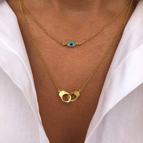 Christina Christi - Wholesale Pendant/Charm Necklace - Gold Necklaces,Evil Eye Necklace,Handcuff Pendant,Silver 925