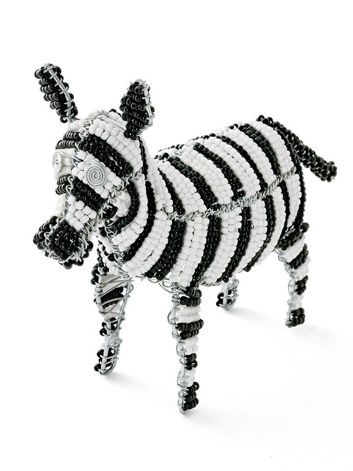 Kenyan Quirky Beaded Zebra for wholesale by Swahili | AFRICAN MODERN