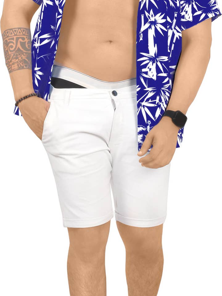 LA LEELA Men's Funky Beach Button Down Hawaiian Shirt 129732 for wholesale by La Leela LLC