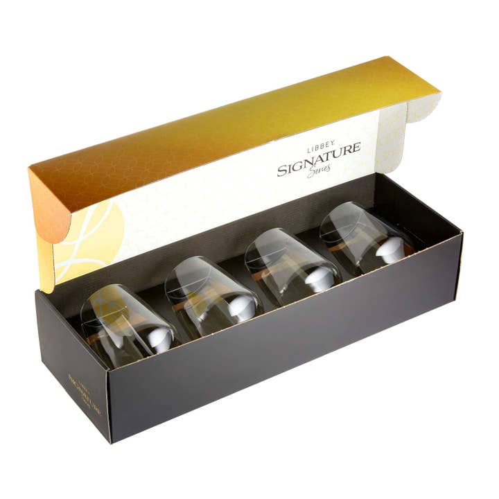 Libbey - Wholesale Wine Glass - Libbey Greenwich Stemless Wine Gift Set of 4, 18oz