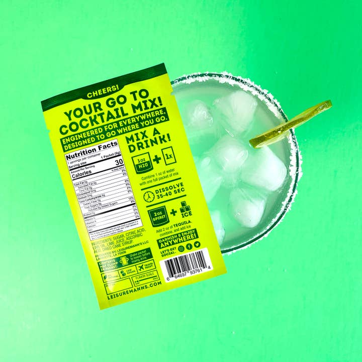 Leisuremann's Cocktail Mixes - Wholesale Cocktail Mix/Syrup - Margarita Single Serve Cocktail Mixer
