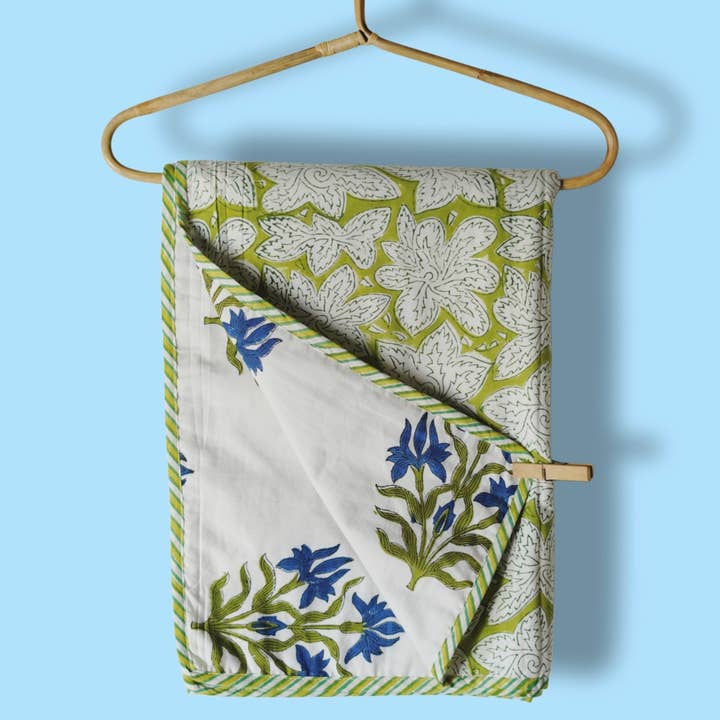 Annahmol - Wholesale Quilt - Kids & Baby - Wood Block Print Reversible Cotton Baby Blanket24