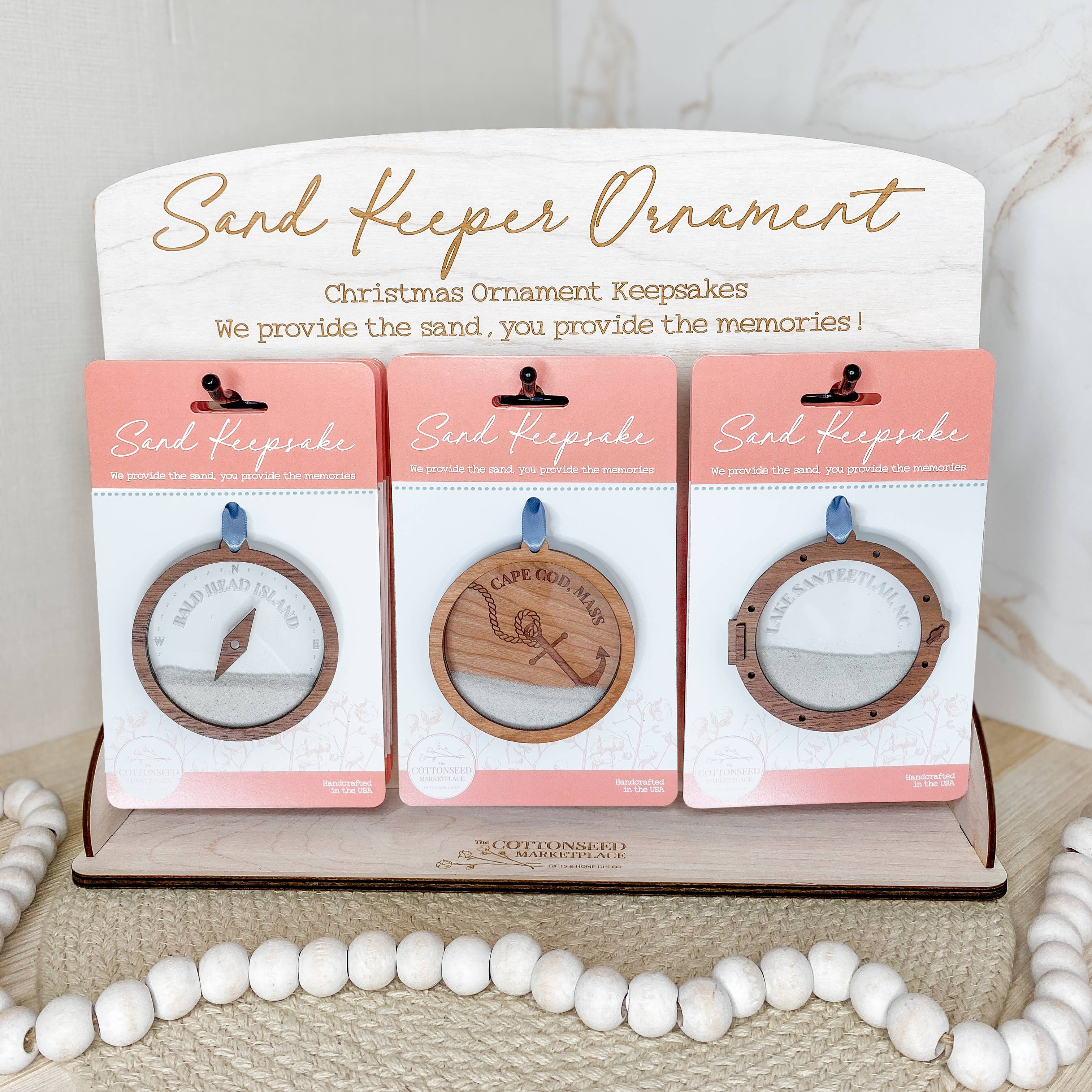 The Cottonseed Marketplace - Wholesale Ornament - Sand Keepsake Ornament - Sea Shell5