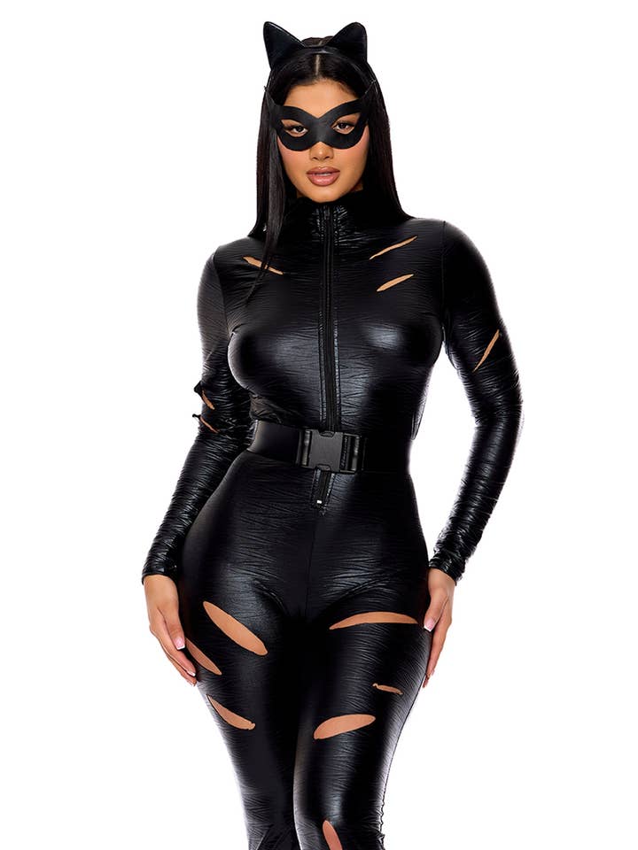 Distressed Feline Comic Book Character Costume for wholesale by Forplay Inc.