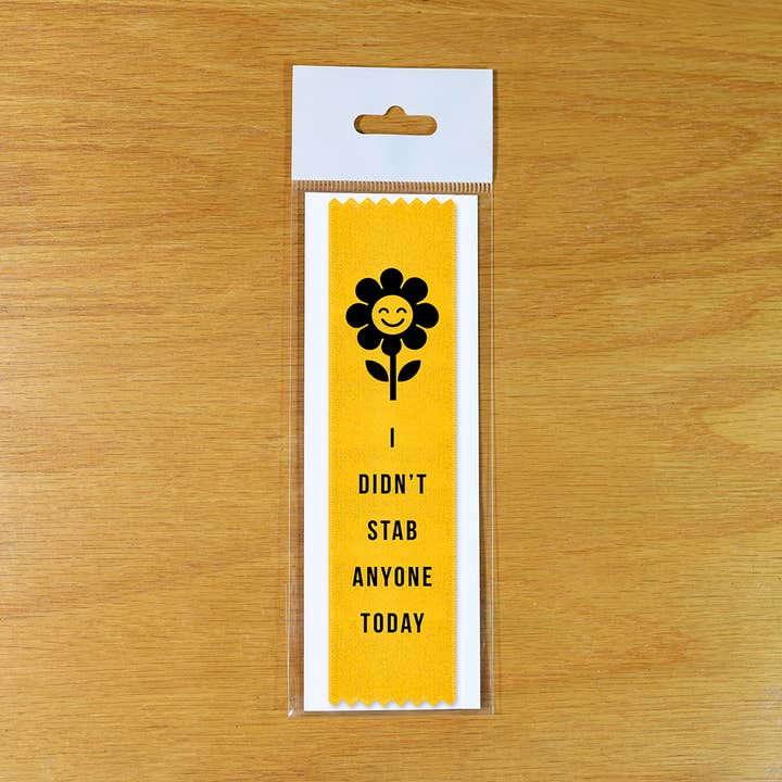 Bad Betty Greeting Co. - Wholesale Gag Gift/Novelty Gift - I Didn’t Stab Anyone Today - Funny Award Ribbon Gift1
