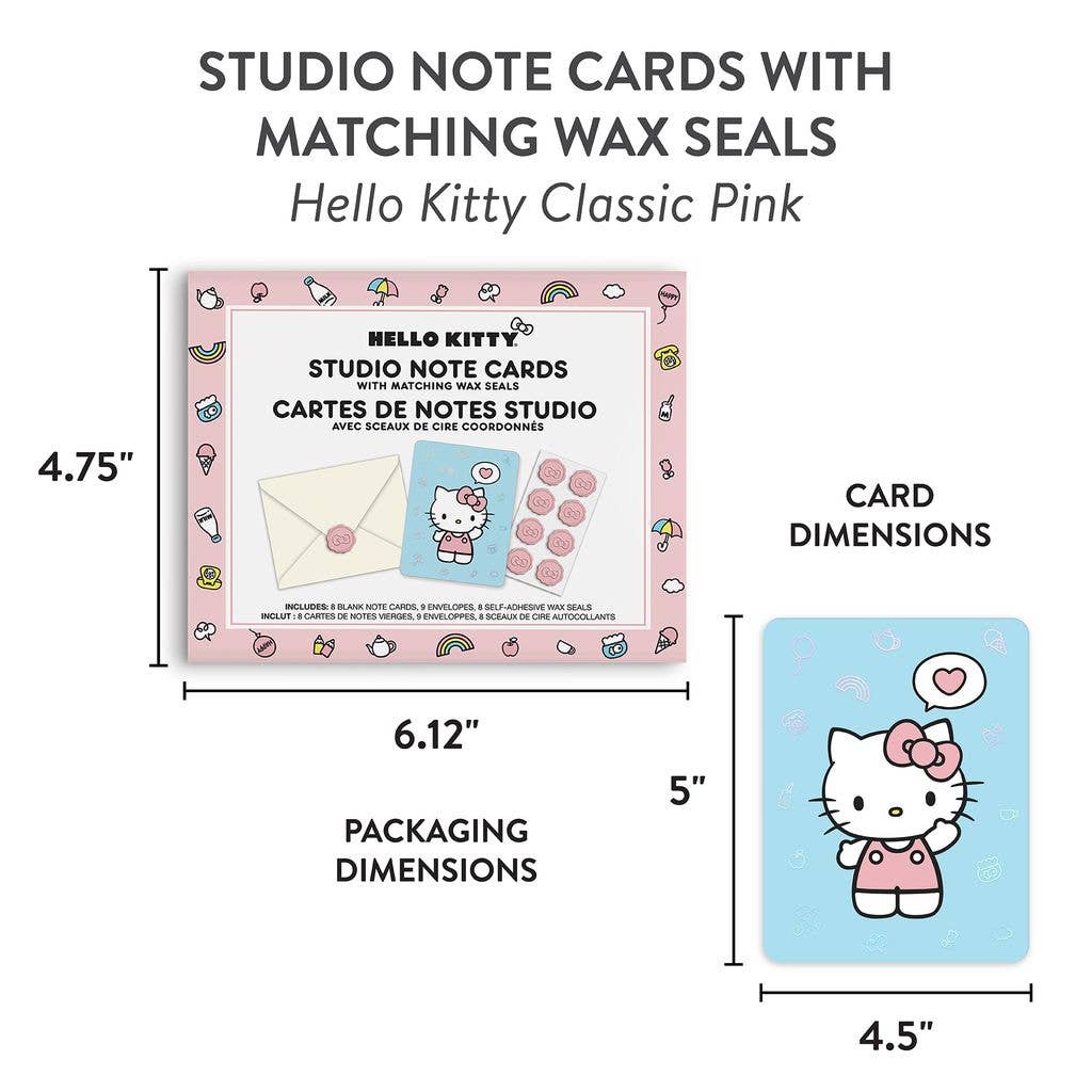 Studio Oh! - Wholesale Stationery/Notecard Set - Hello Kitty Classic Pink Studio Note Cards8