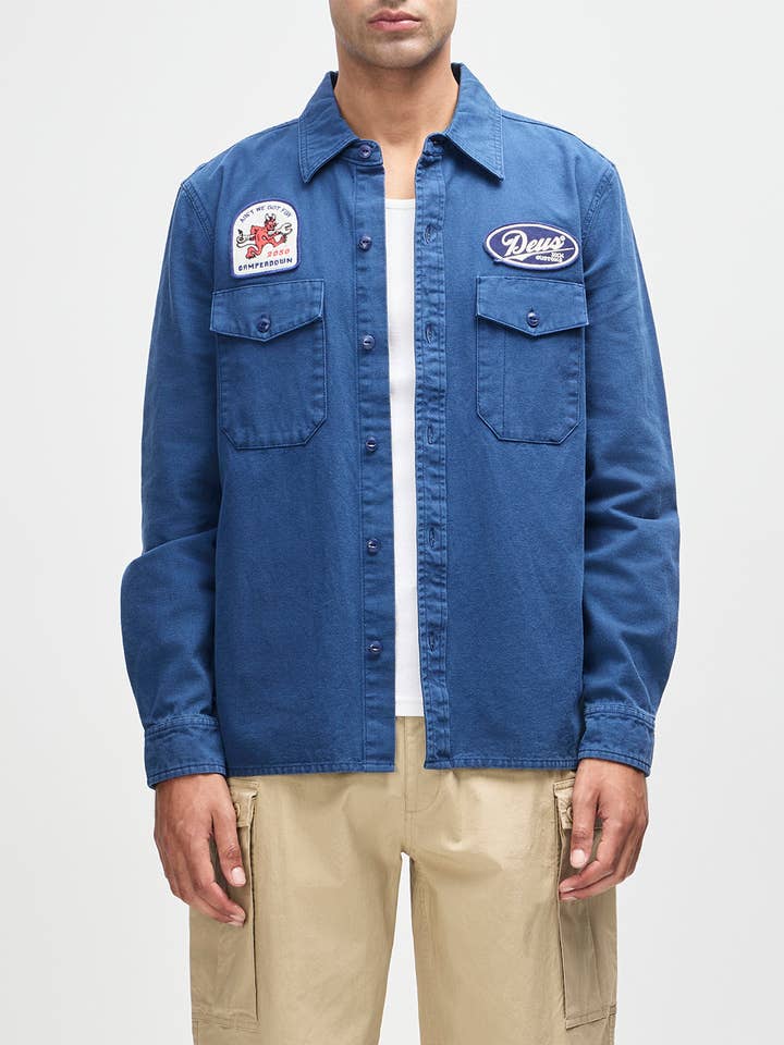 Nomad Shirt - Mechanic Blue for wholesale by Deus Ex Machina