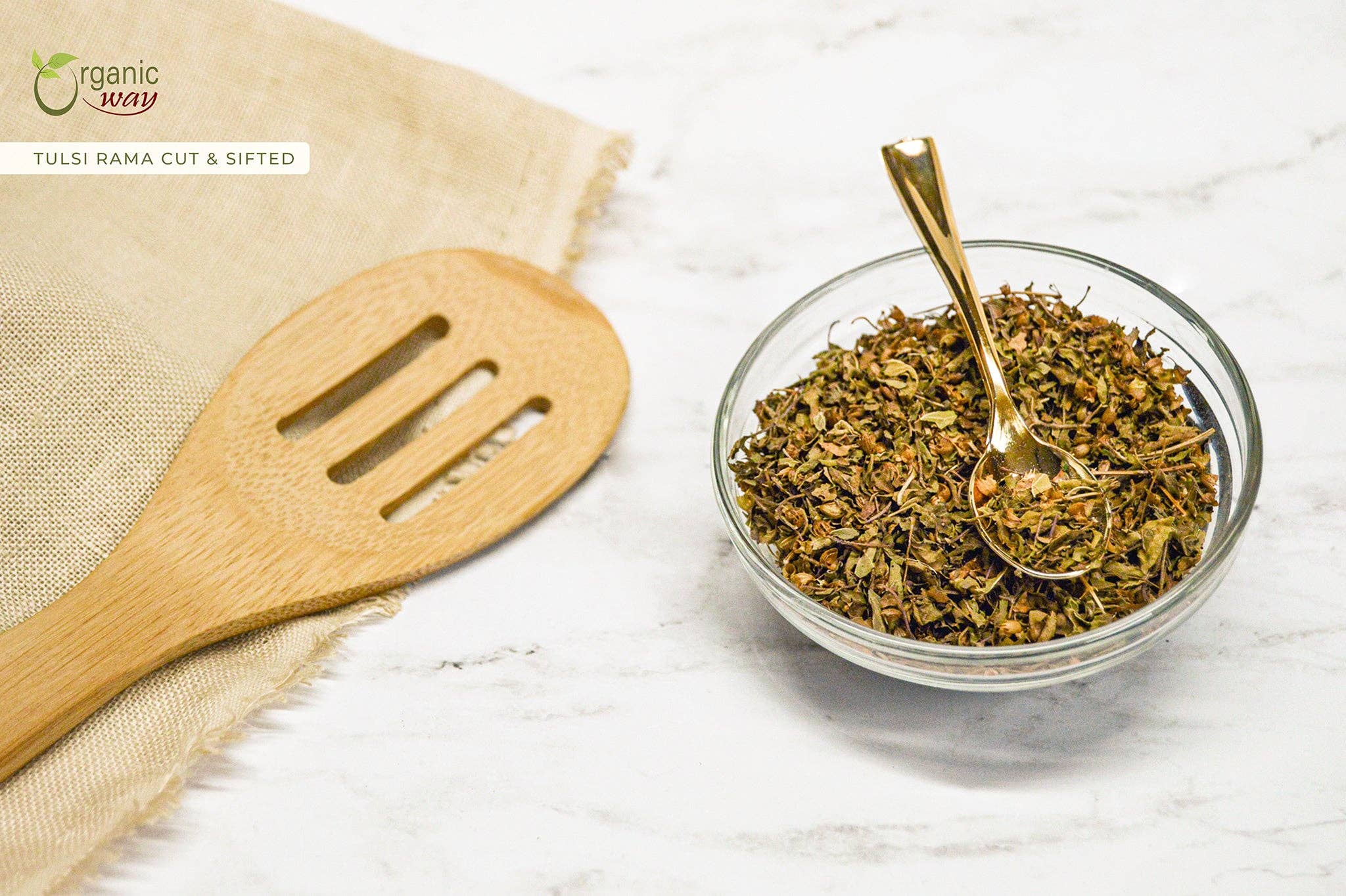 Organic Way LLC - Vente Thé en vrac - Tulsi/Basilic Sacré (Rama) Coupé & Tamisé (Ocimum tenuiflorum) - Thé aux Herbes | Certifié USDA & Casher | Végétalien, Non OGM & Sans Gluten | Sac Refermable | 100% Brut d'Inde6