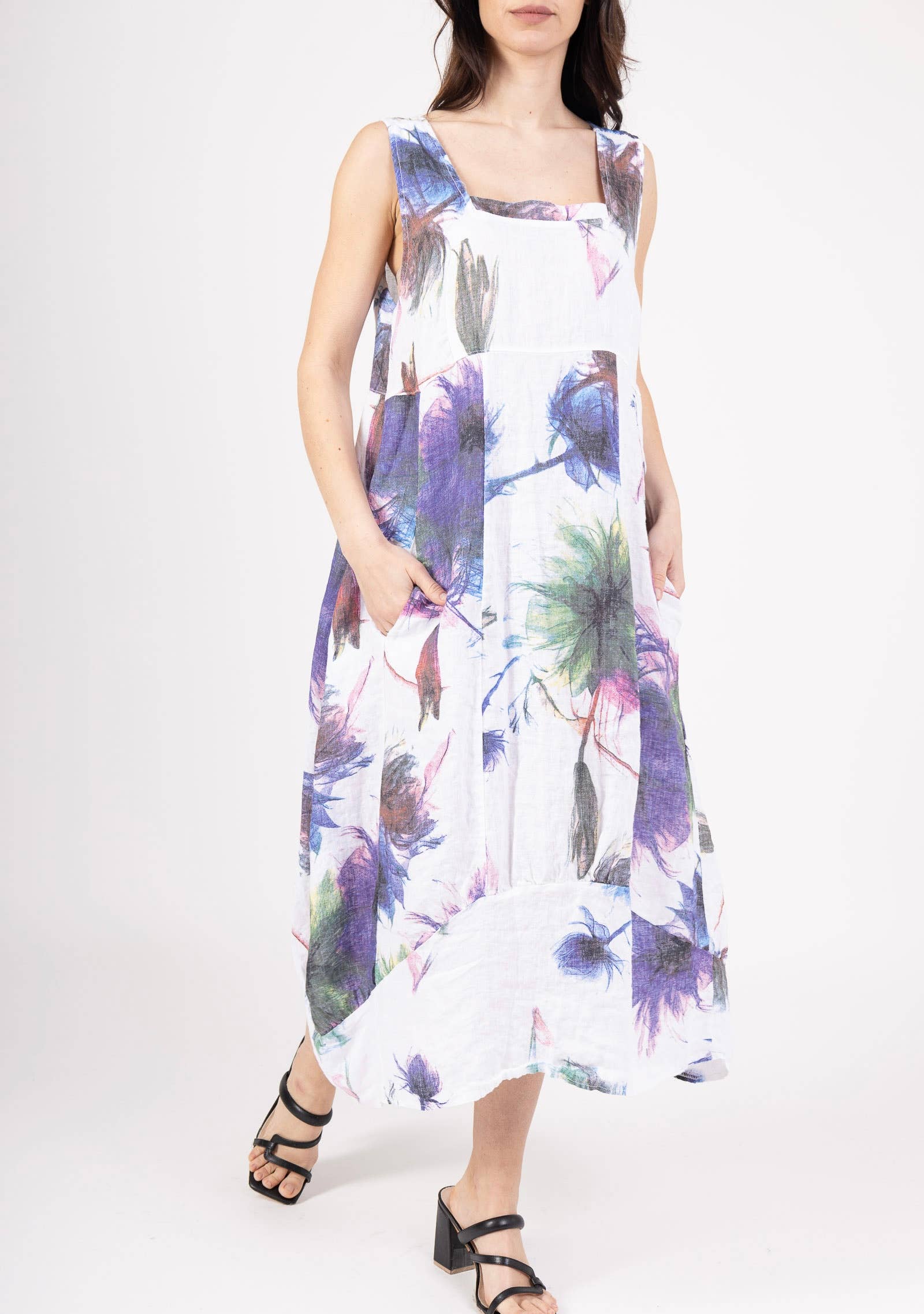 LINEN & COTTON HOUSE - Wholesale Dress - Women's - LINEN DRESS 322 FLOWERS20