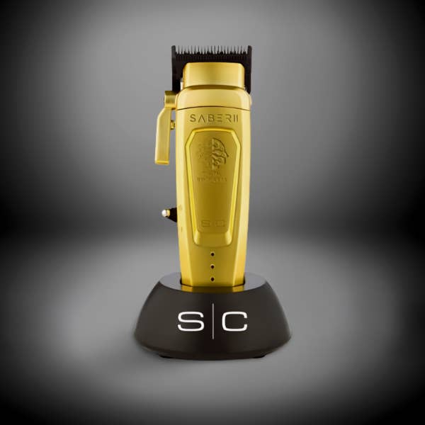 Salon Equipment Pros - Vente Tondeuse cheveux – homme - StyleCraft Pro Saber 2.0 Tondeuse Métallique Sans Fil Or SC617M0