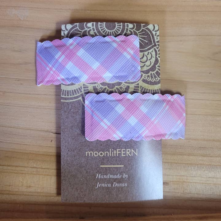 Clips à pression à carreaux pour la vente par moonlitFERN