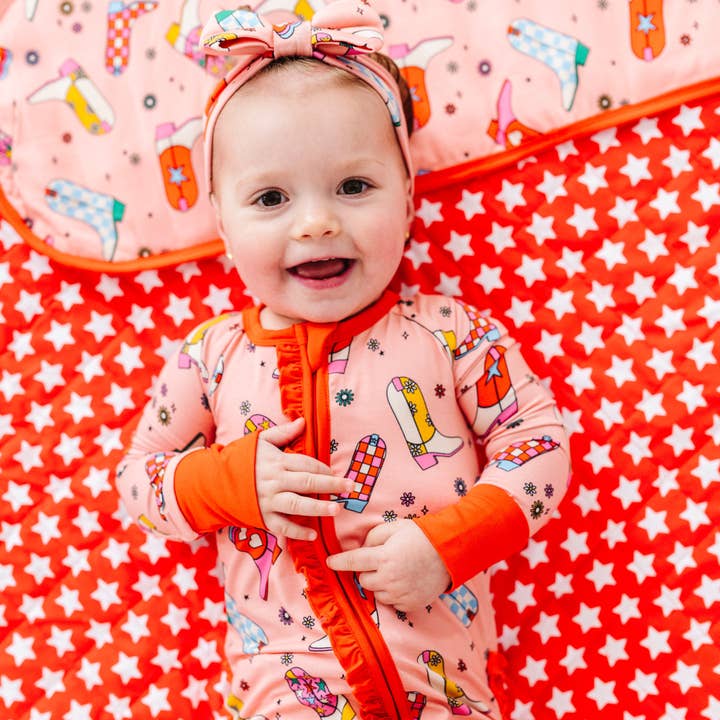 Kiki + Lulu - Wholesale Sleepsuit - Baby - Let's Go (to bed) Girls Convertible Footies with Ruffle