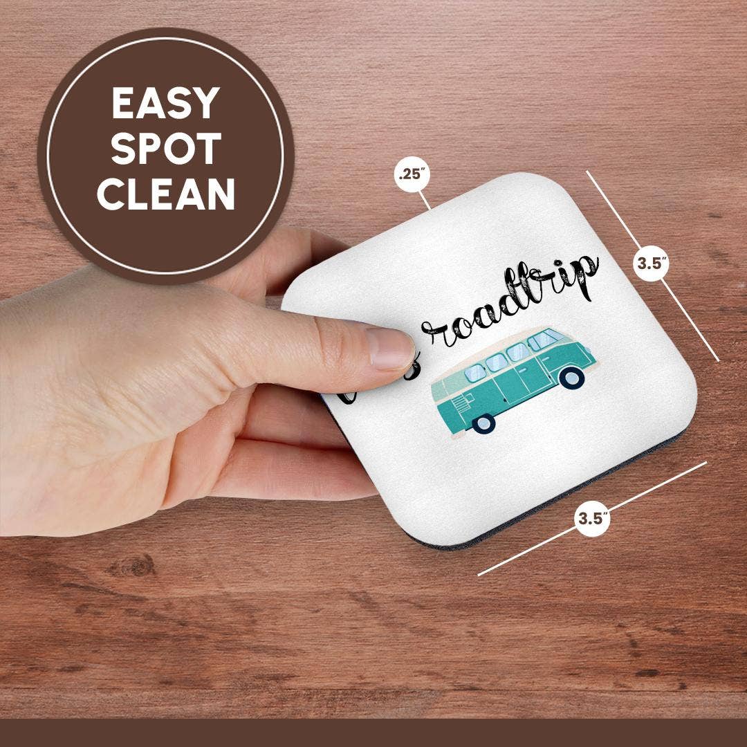 3dRose - Wholesale Coasters - 3dRose, Image of Lets Roadtrip Quote, Coaster13