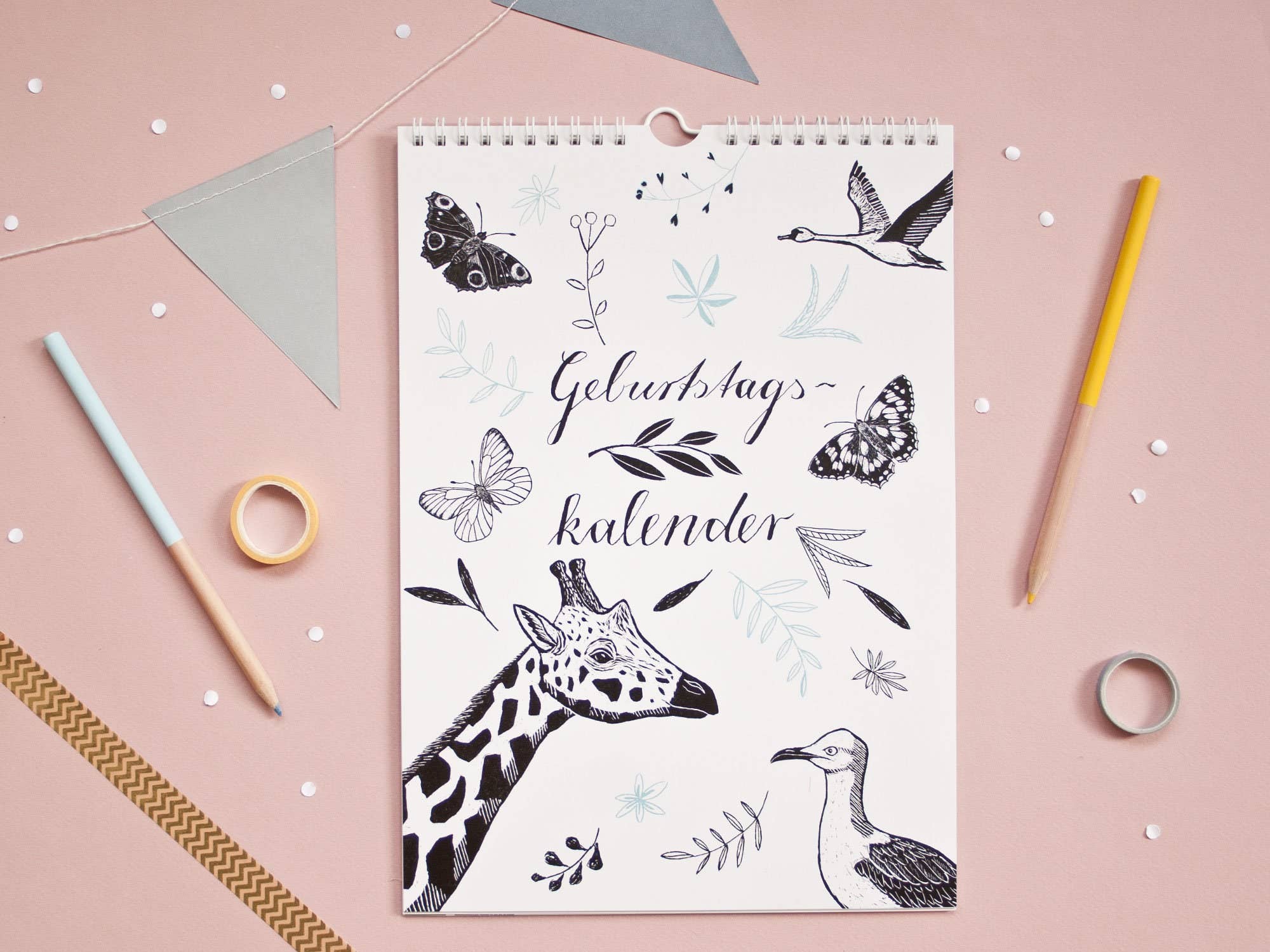 Katja Rub - Wholesale Calendar - Birthday calendar animals, perpetual calendar with4