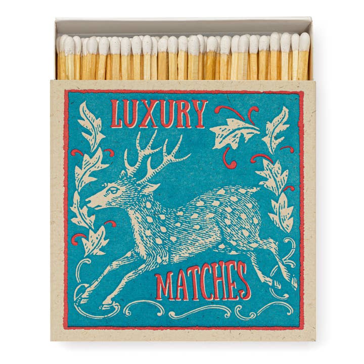 The Stag | Square - Christmas Safety Matches🎄 for wholesale by Archivist Gallery | United States & Canada