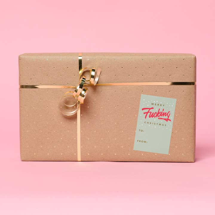 Merry F*cking Christmas Gift Labels for wholesale by Formidably Impressed