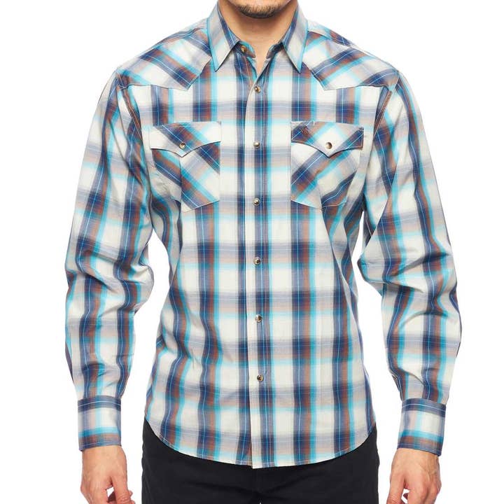 RODEO CLOTHING MEN'S PLAID LONG SLEEVE SNAP PS400l-Sept and other Purchase Wholesale quality shirts. Free Returns & Net 60 Terms on Faire trending on Faire.
