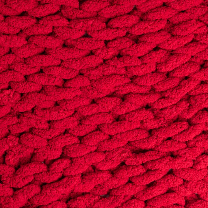 DEMDACO - Wholesale Throw Blanket - Chunky Knit Throw Blanket - Cranberry