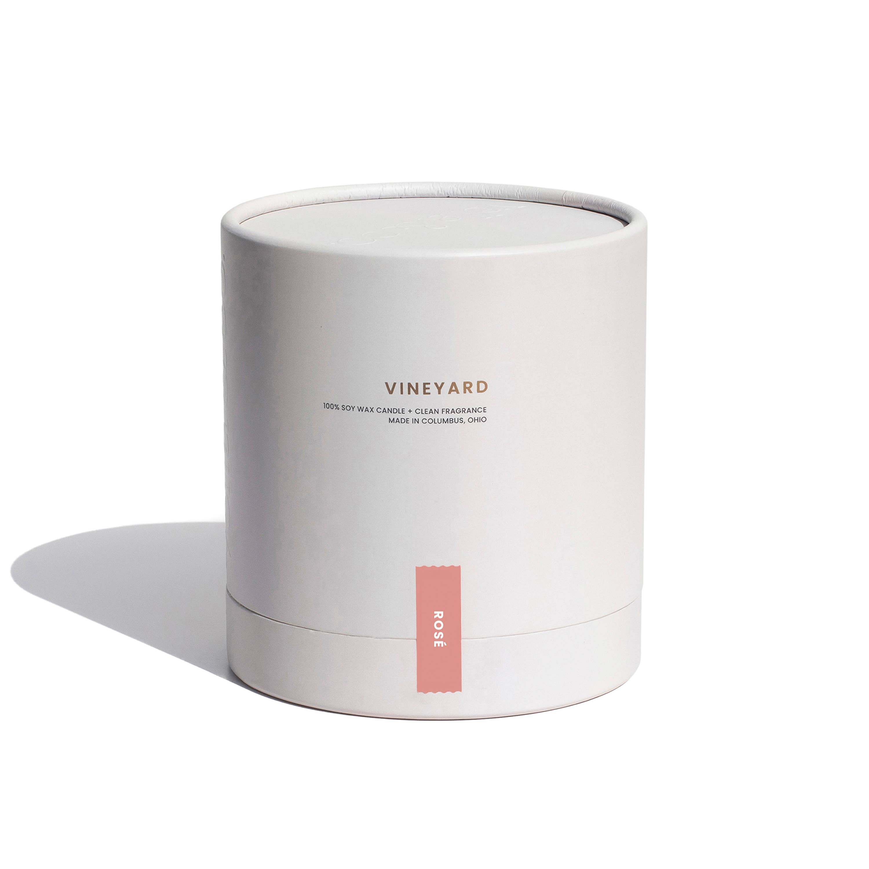 Vella & Co. by Vellabox – wholesale Jar/filled candle – Rosé – 6oz Wine-Inspired Soy Candle in Reusable Glass2