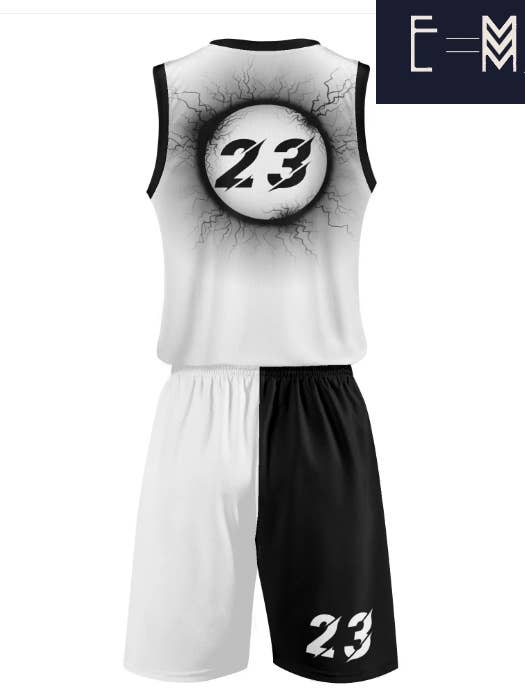 E=M/C2 - Wholesale Team sports jersey – Men's - NEW E=M/C2 Adult Black Hole Ebony Basketball Sports Uniform 3