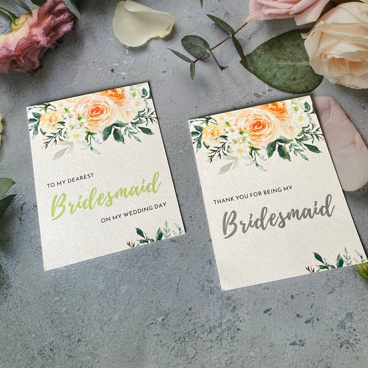 DrifWoo - Wholesale Wedding card - Bridesmaid Card with Clear Envelope & Seal – 2 Styles5