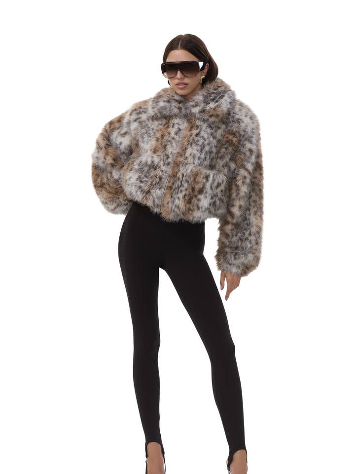 Norge Pelsjakke - Bambi Print for engroshandel hos AFRM