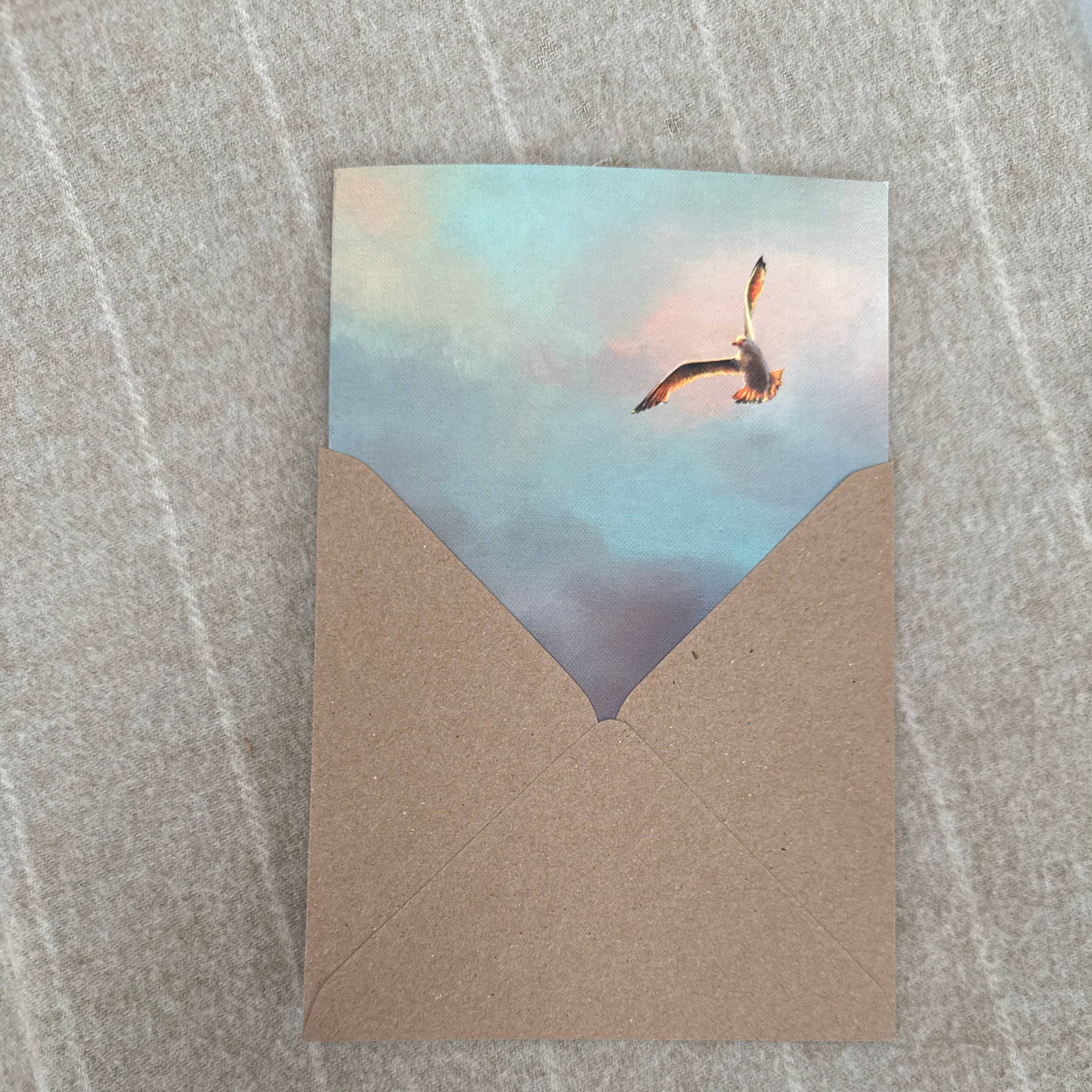 Portrait of Clouds - Wholesale Everyday Greeting Card - Seagull Greetings Card "Prevail" - Luxury Textured Cardstock4