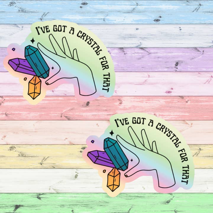Crystals Sticker for wholesale by Radiant Ginger Designs