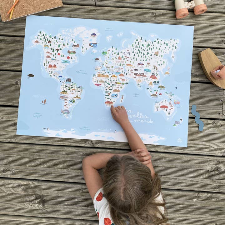 Papier curieux - Wholesale Poster - Children's world map world map poster2