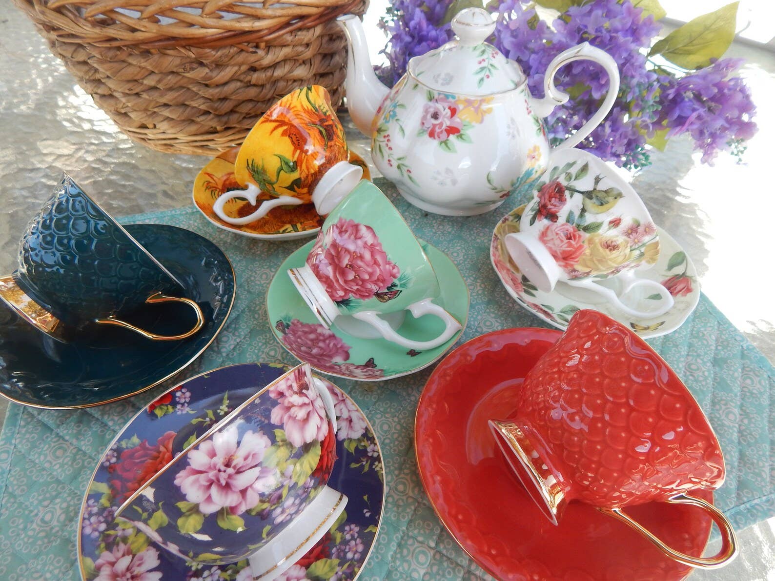 All Little Cute Things - Wholesale Coffee/tea cup - Mismatched Autumn Teacups Catering, Event Planner Restaurant6