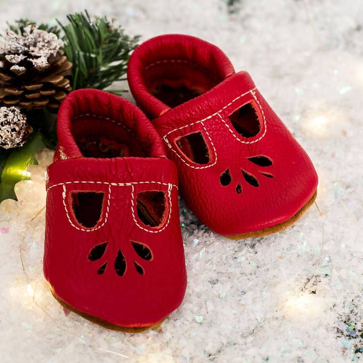 Cherry LOTUS T-Strap Shoes Baby and Toddler for wholesale by Starry Knight Design
