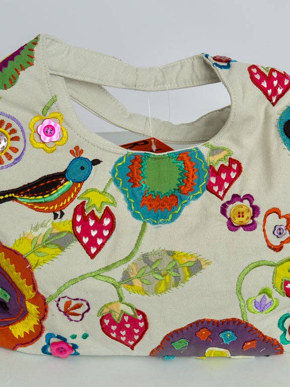 Embroidered and Applique Decorated Large Tote Bag for wholesale by Mozaic by Euro Dreaming