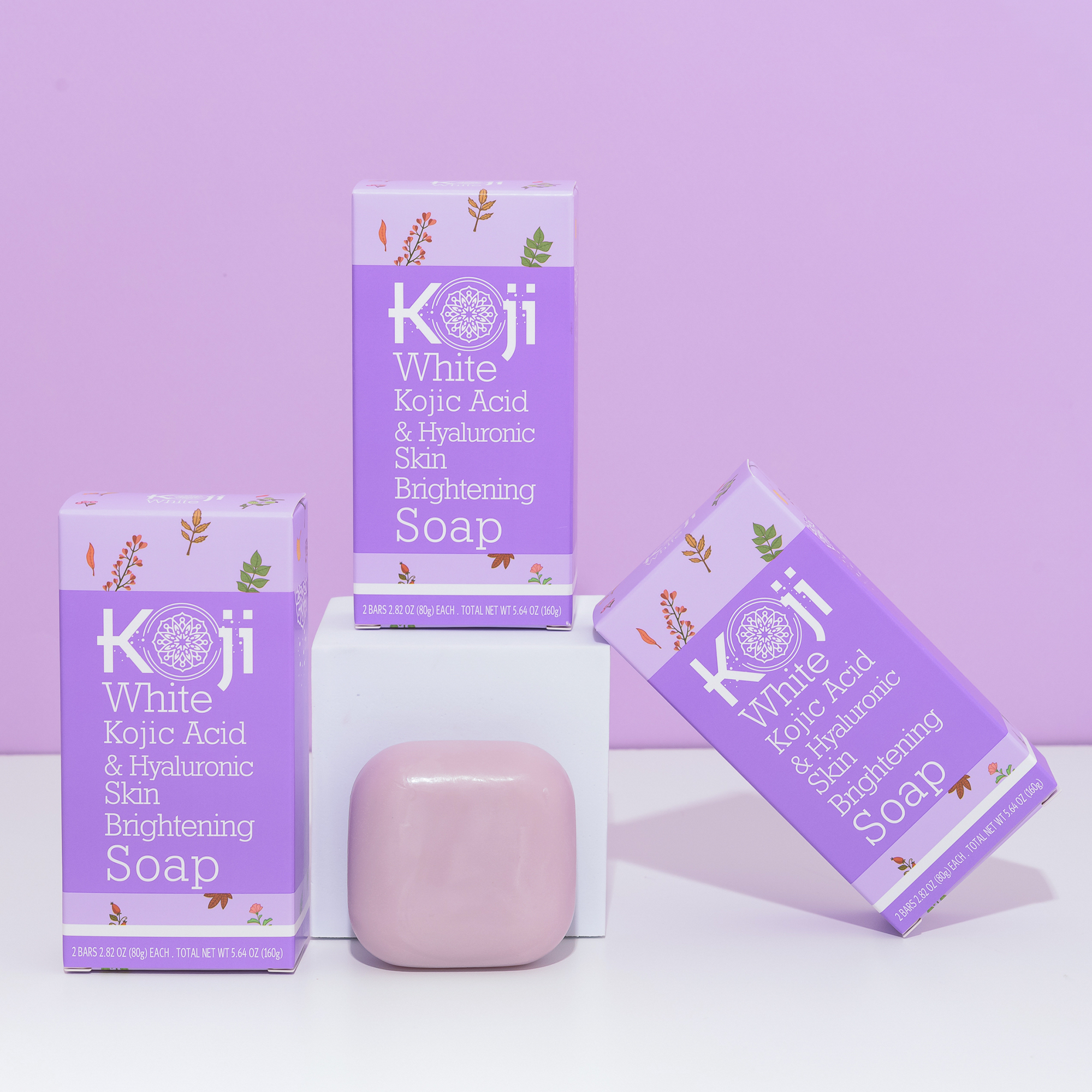 Koji White - Wholesale Facial Cleanser - Kojic Acid & Hyaluronic Acid Brightening Soap (2 Bars)9