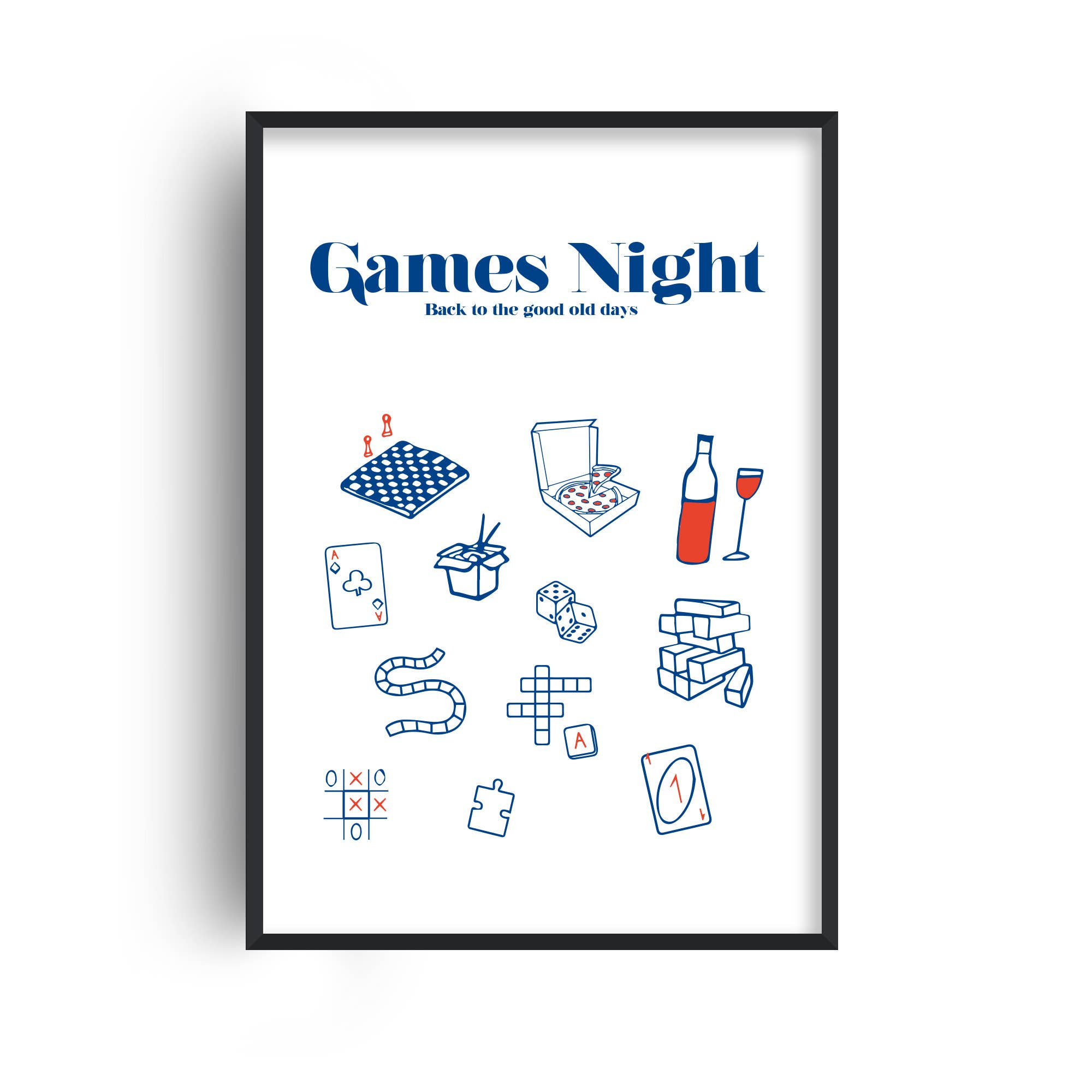 Fanclub - Wholesale Art print - Games Night illustrated Retro Game Giclée Art Print