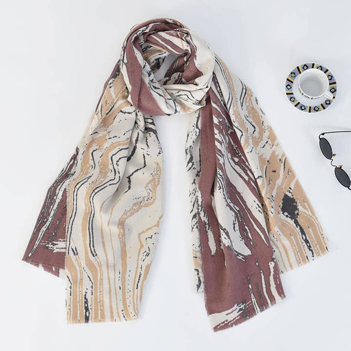 Funkyrel® Atzbranding Limited - Wholesale Scarf - Women's - Scarvii - Marble Long Scarf1