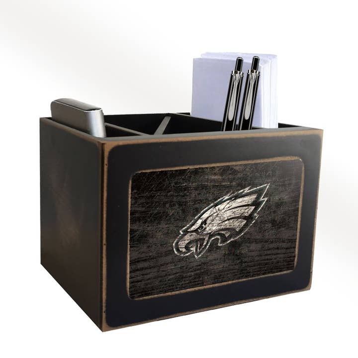 Philadelphia Eagles Distressed Desktop Organizer With Team Color for wholesale by Fan Creations