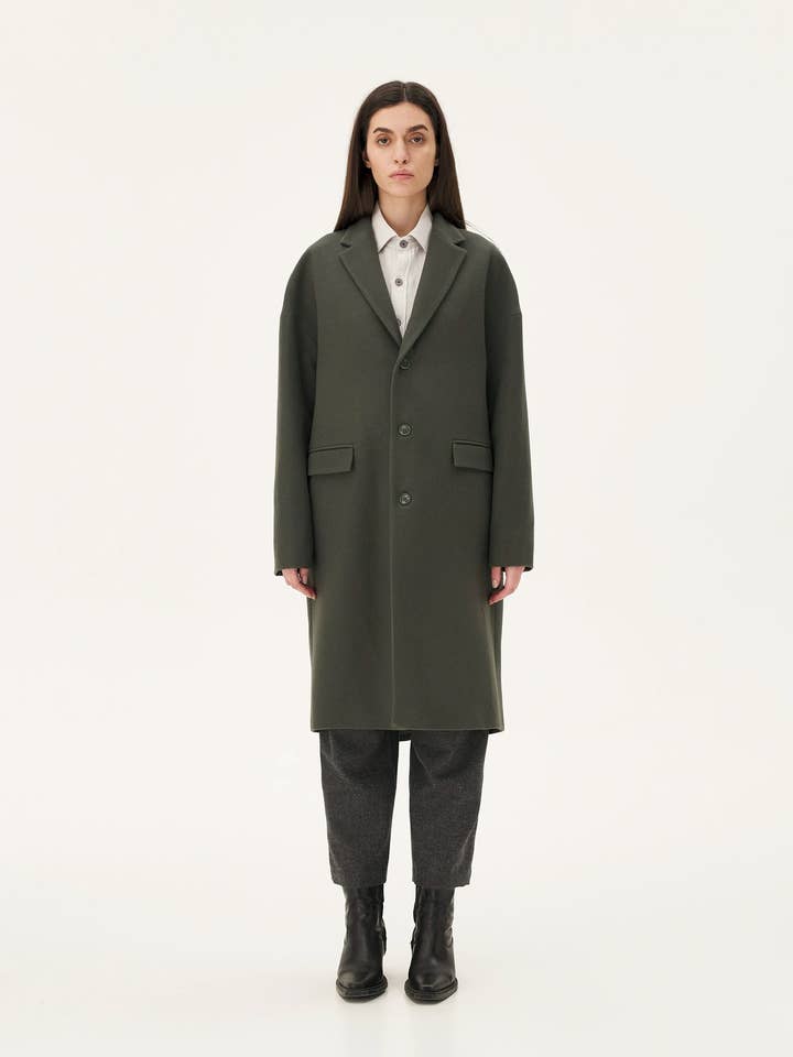 NOYOCO - Wholesale Coat - Women's - Genoa Ash green coat4