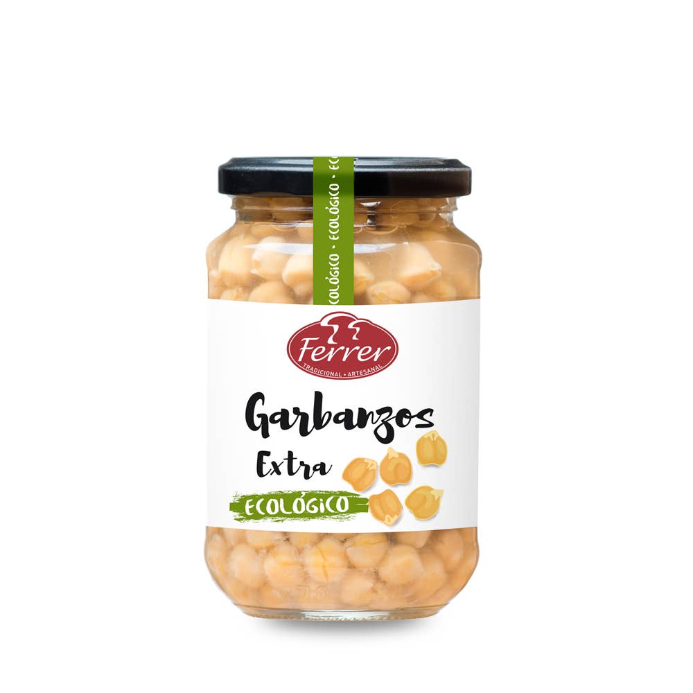 FERRER TRADICIONAL – Engroshandel Syltede grøntsager – Kikærter - Økologiske - 345 g