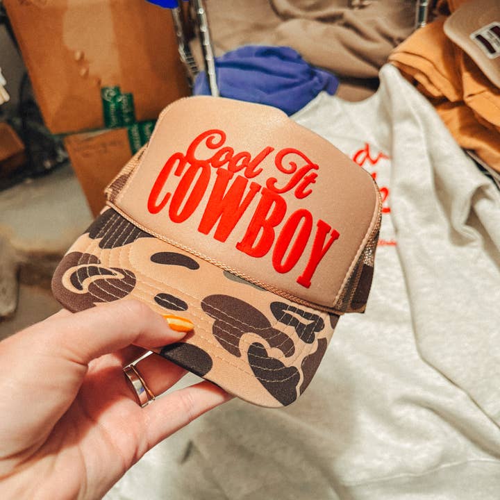 The Clandestine Underground - Wholesale Trucker Hat - Women's - Cool It Cowboy, Western Trucker Hat1