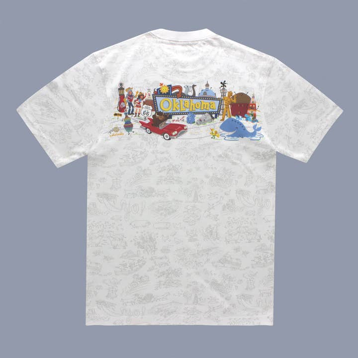 Custom Whimsical Oklahoma T-Shirt for wholesale by catstudio