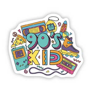 90s Stickers Pack- 13 retro vintage Stickers- 90s lovers Sticker for Sale  by AmazingEcraft